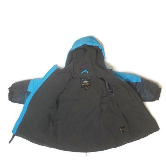 Pacific Trail Boys size 24Months 2T Blue & Gray Hooded Puffer Jacket winter warm - Picture 3 of 8